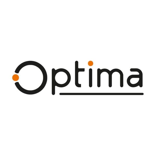 Bageste skilt - OPTIMA - 500 x 500 mm Röd