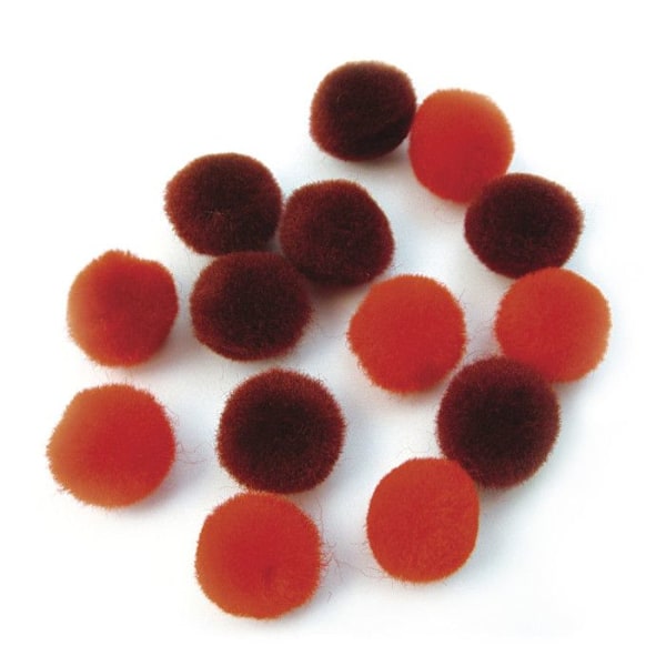 Pomponer Ø 15 mm Rød (sortiment) 60 stk.
