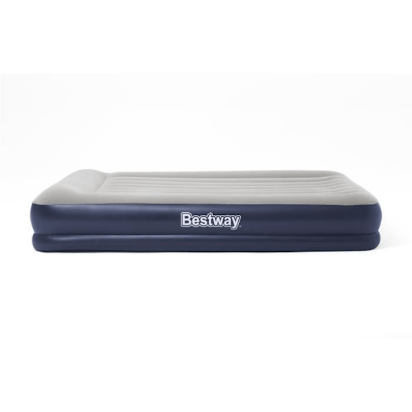 Puhallettava sänky - BESTWAY - 2-istuttava patja - 203 x 152 x 36 cm - Integroitu sähköpumppu Blå/ljusgrå
