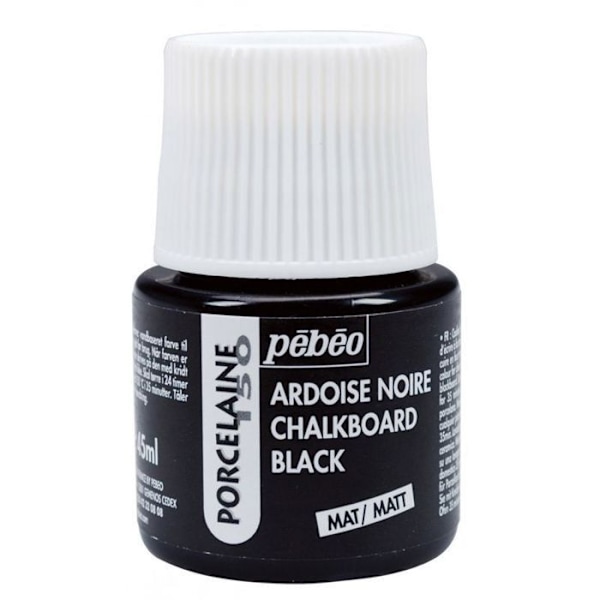 Pebeo 150 porslin 45 ml skiffersvart porslinsfärgflaska Svart