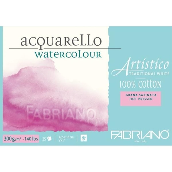 FABRIANO Block Artistico T W 300g GS 12,5X18 Vit