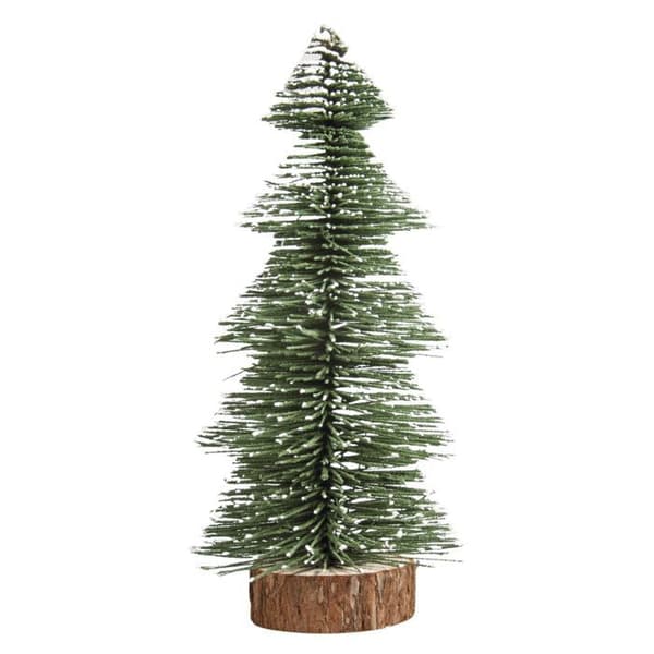 Gröna dekorerade snötäckta gran - Miniatyr 25 cm Grön