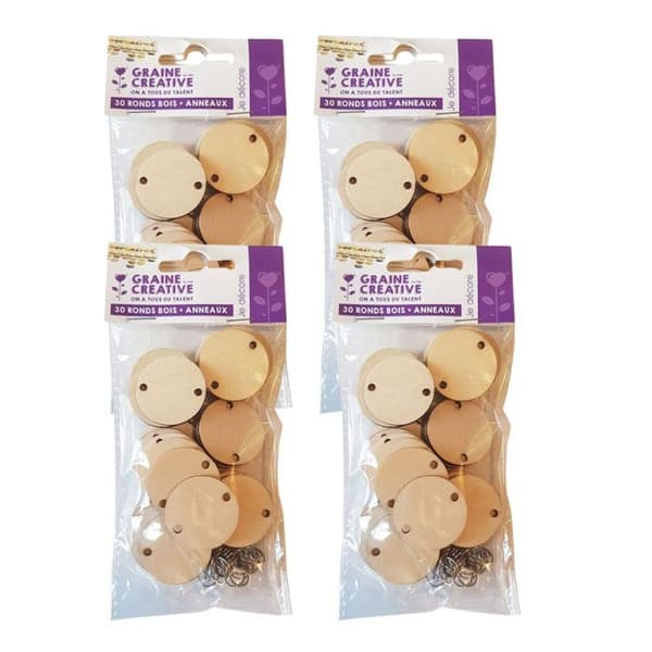 120 extra träskivor för födelsedagskalender beige