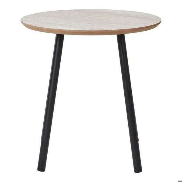 Aalst sidebord Ø40cm dekor travertin beige. beige