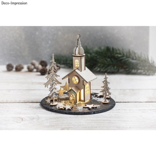 Sæt i træ Julekirke 37 dele