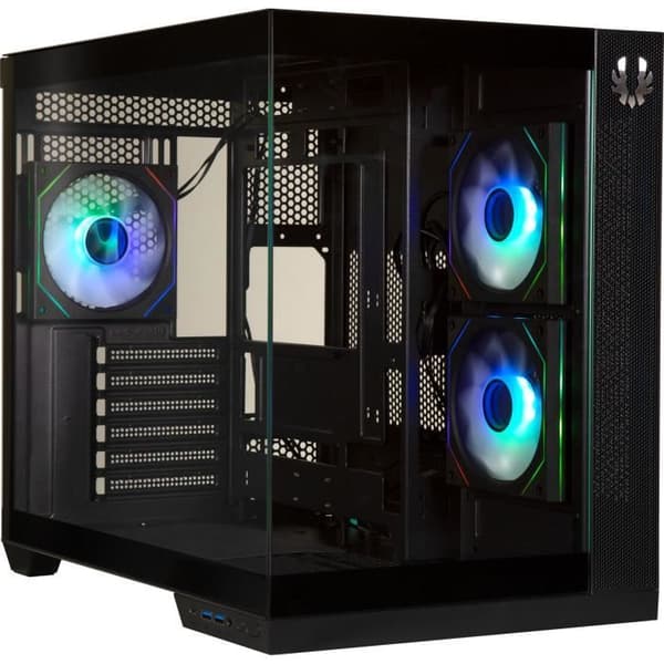 PC-kabinet - BITFENIX - Triton - Cube - ATX - Sort - Tempereret glas - USB-C og A-RGB