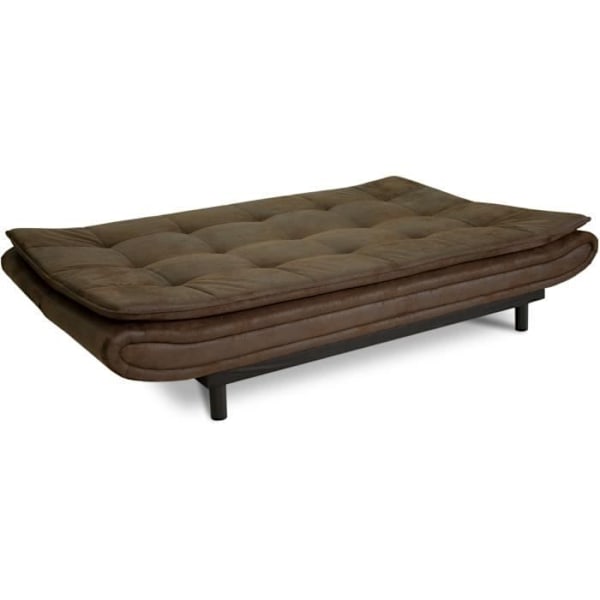 DARIUS sovesofa - Brunt stof - L 194 x D 121 x H 83 cm - Fremstillet i Ukraine kastanj