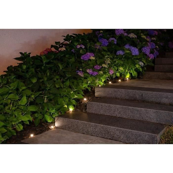 Solgarland för att plantera 10 vita lysdioder - GALIX - 5m - 0,5W - 100 Lumen - 8 timmars belysning