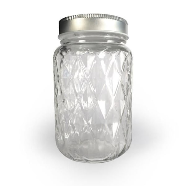 Masonburk med lock 37,5 cl - diamant Transparent