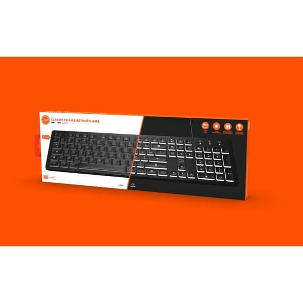 Kabeltastatur - Mekanisk - MOBILITY LAB - ML300566 - AZERTY - Baggrundsbelyst LED