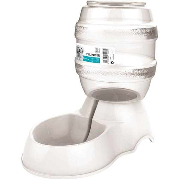 M-PETS Vandispenser Cylinder - 3500ml - Hvid - Til hunde Vit