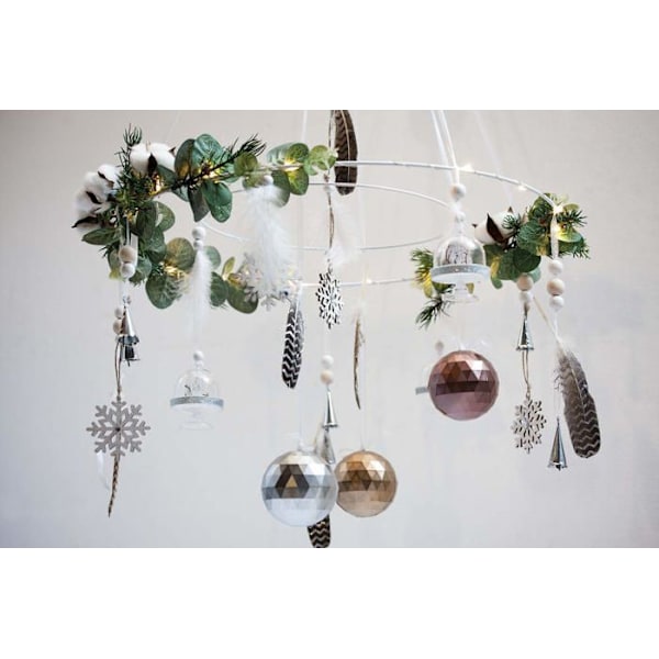 Rayher hobbydrömfångare - 2505900 - Rayher metallring, macrame cirkel, 12 cm, 3 mm, belagd, vit,