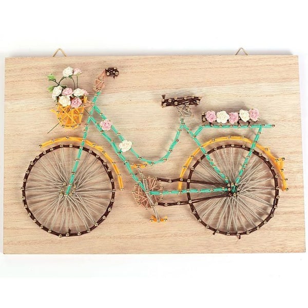 Cykelmalersæt 'Graine Créative by PW - String Art' 30 cm x 20 cm