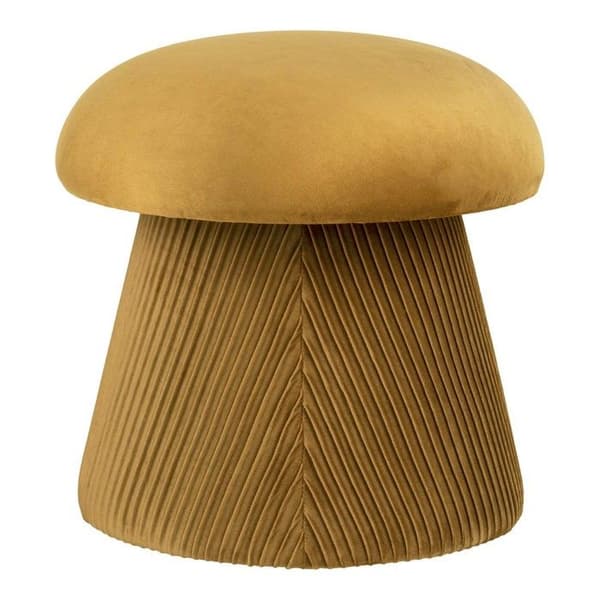 Hampton samettipouf Ø39cm okra. gyllene