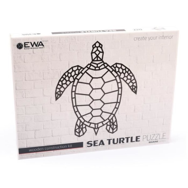 Träväggpussel - Sköldpadda 84 Cm - EWA - Abstrakt - Mindre än 100 bitar