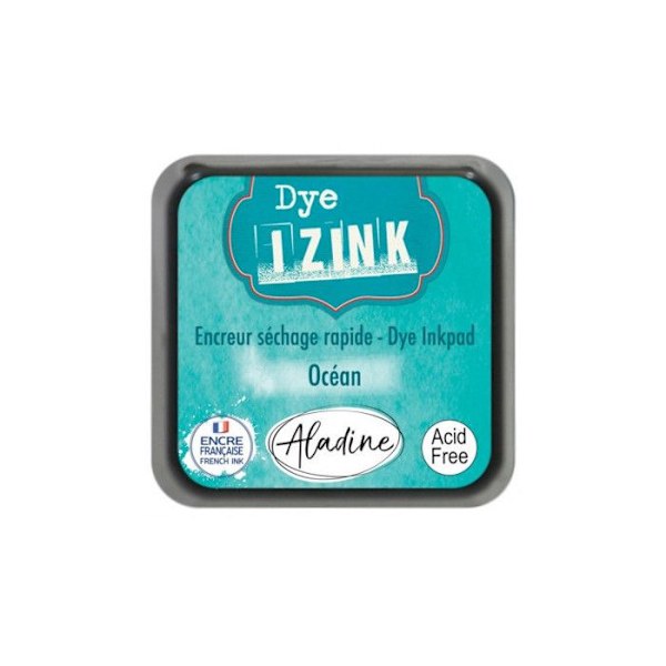Leimainensieni - Aladine - Dye Izink - Nopea kuivuminen - Väri meri - 3,5 x 3,5 cm hav