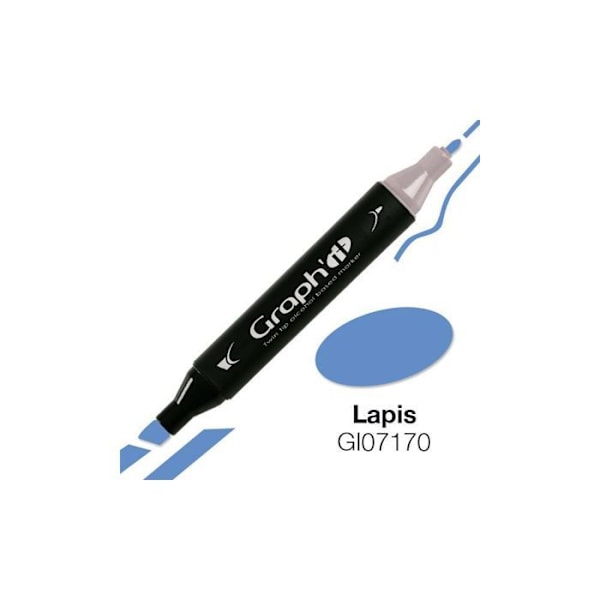 Graph'it 7170 Lapis -alkoholimerkki - Graph it Blue - Pyyhimätön - Hieno - Kaksinkertainen japanilainen kärki Lapis