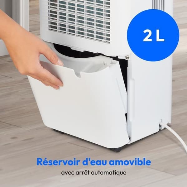Affugter - MEDION - 12L / dag - Beholder kapacitet 2L Vit