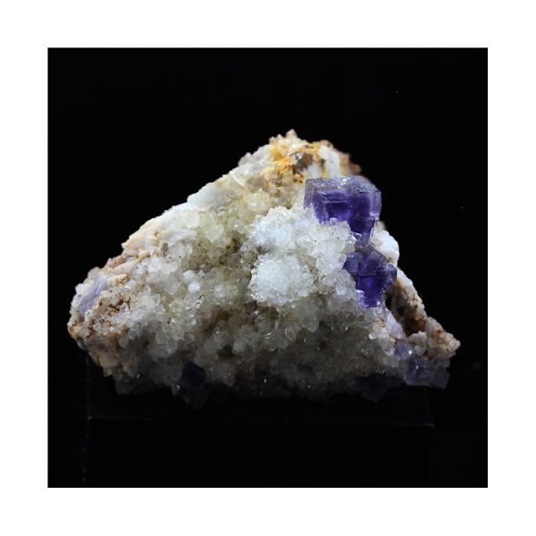 Sten og mineraler. Fluorit + Baryt + Kvarts. 119,0 øre. La Cabaña, Berbes, Asturien, Spanien.