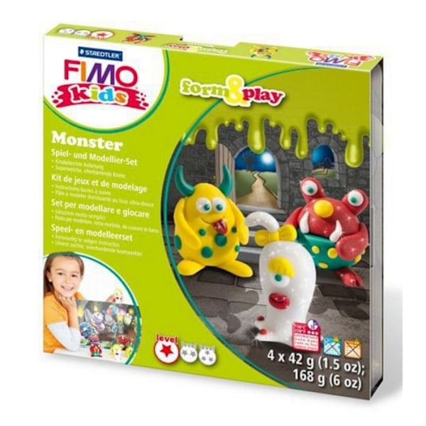 Modellervoks - STAEDTLER - FIMO KIDS FORM&PLAY 8034 11 - 42 g - Assorteret - Til børn fra 3 år Blandad