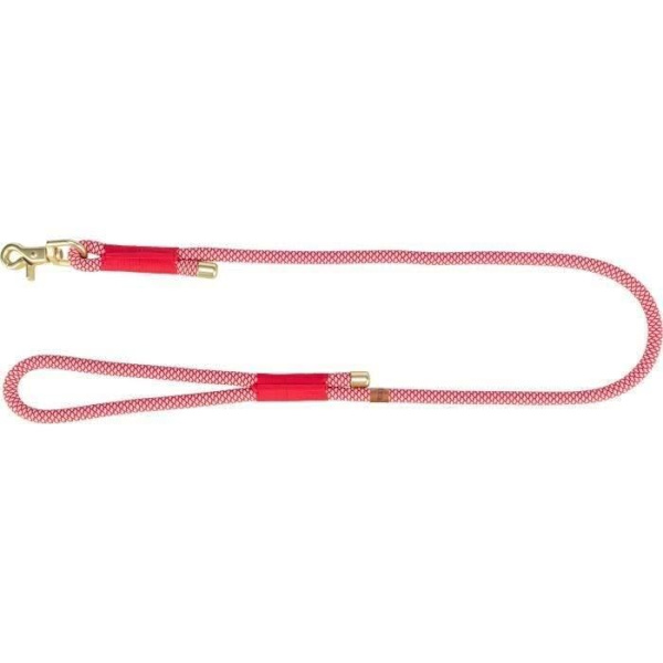 TRIXIE Soft Rope talutushihna - S-XL: 1m - ø 10 mm - Punainen ja kermanvärinen röd/gräddfärgad