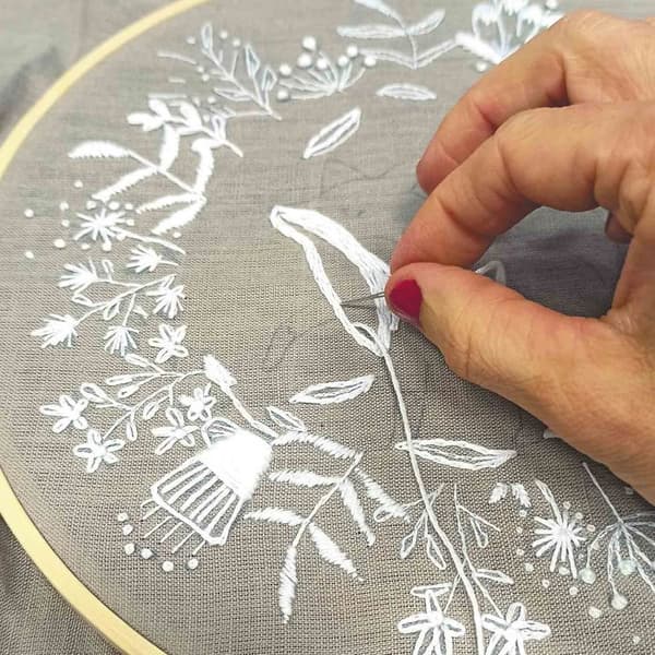 Sätt broderi dekoration räv Flerfärgad