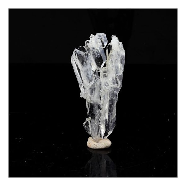 Sten og mineraler. Ame Quartz (faden kvarts). 10,0 ct. La Table, Chambéry, Frankrig.