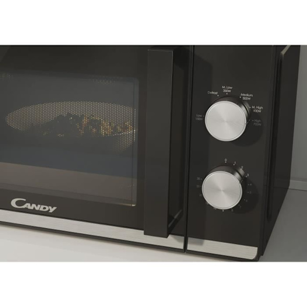 Candy Moderna CMW20TNMB 700 W 20L Sort mikroovn - Afrimningsfunktion - Glaspladespiller - 6 effekttrin