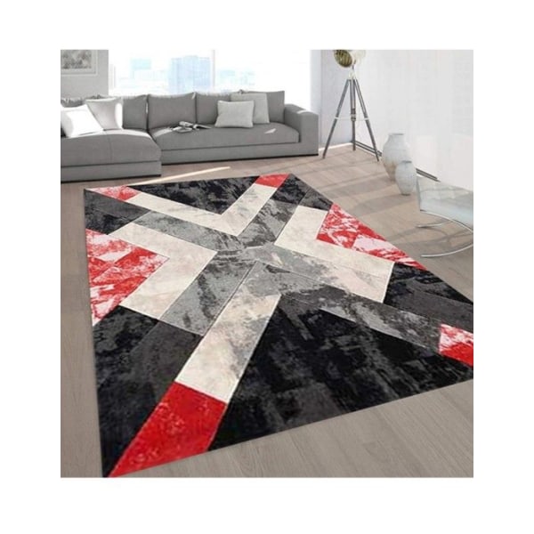 Tæppe - COLLECTION DOT - Rød - 160x230 cm - Tykkelse 6mm - Bagside latex - Polyester Röd