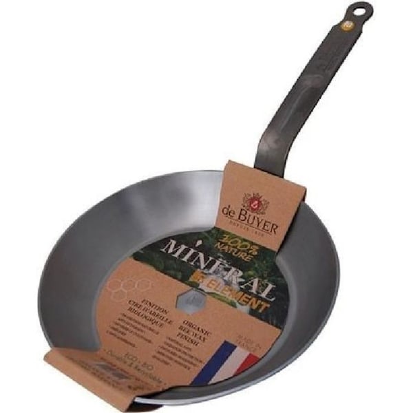 Induktionspande i mineralsk jern 240 mm - De Buyer Svart