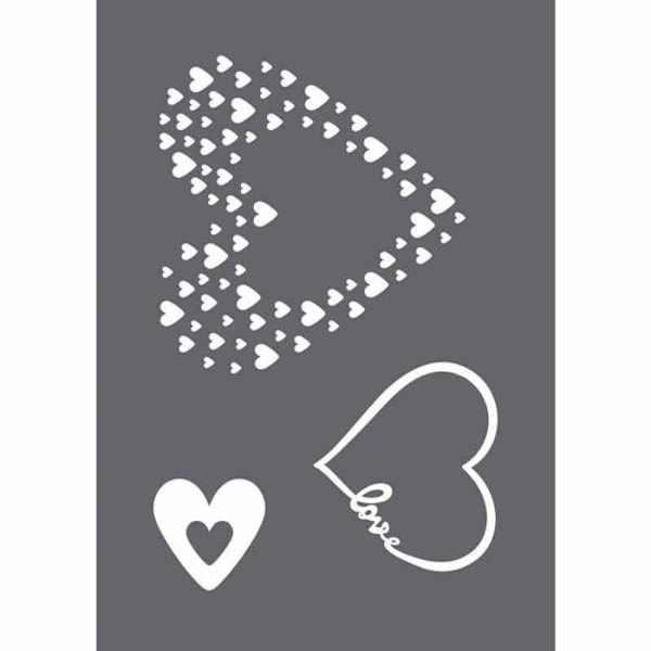 "Love" A5 serigrafi stencil, 1 stencil + 1 spatel, Transparent
