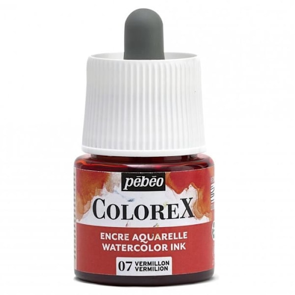 Akvarellfarve - PEBEO - Colorex - 45 ml - Farve Vermiljon - Blandet Cinnober