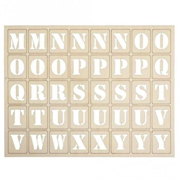 Træbogstaver - Rayher - 120 stykker - 3x2,4 cm - Kan tilpasses - Blandet Beige