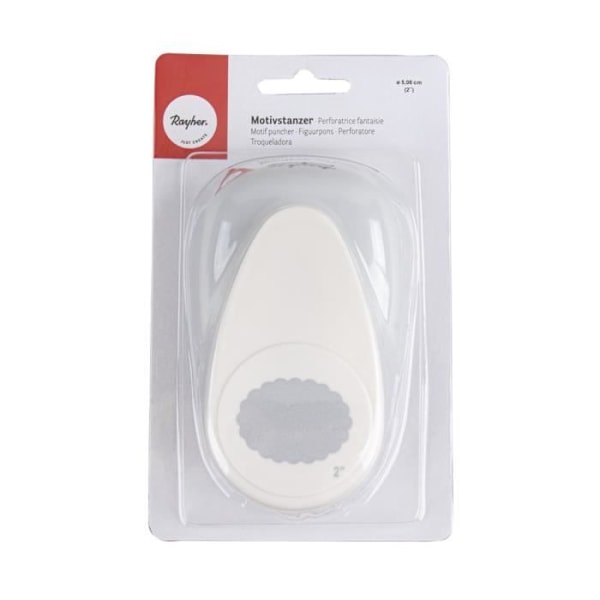 Perforator fantasi: Oval med dekorrand, Bredde: 5,08 cm, (2")