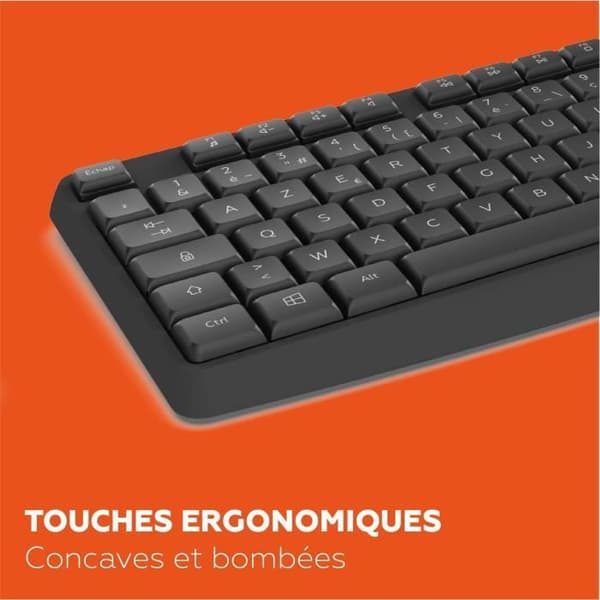 Trådløst tastatur - MOBILITY LAB - Deluxe - AZERTY - Sort