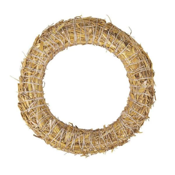 Halmkrans, natur, ej svetsad, 25 cm ø