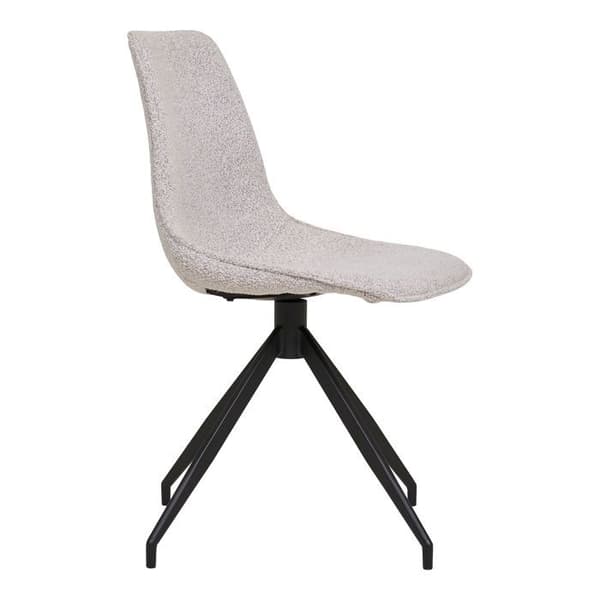 Svängbara stolar - EBUY24 - Set om 2 - Ljust grått textilmaterial - Modernt design - 54x48x86 cm Grå