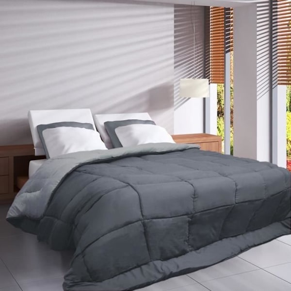 HUDSON - Let Couette Microfiber - 200gr/m2 - Grå & Sølv - 140 x 200 cm Silvergrå