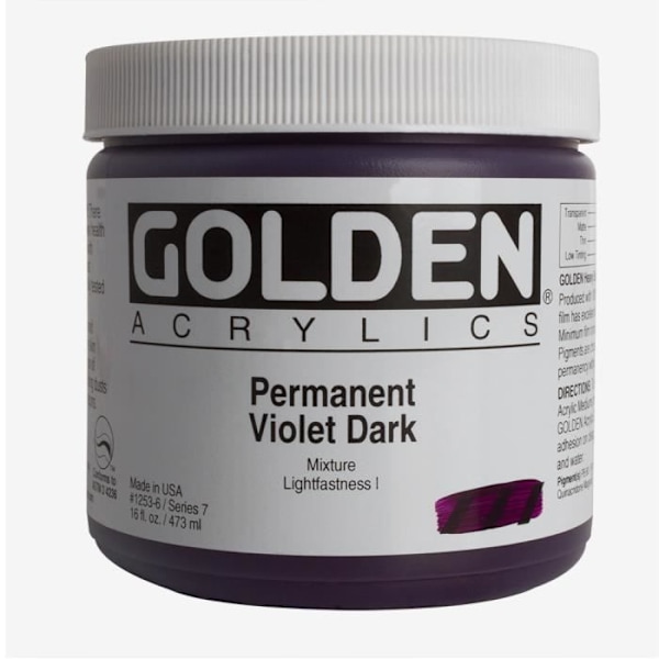 Golden : Heavy Body Akrylmaling : 473ml : Permanent Violet Dark