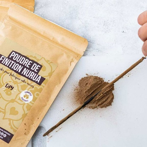 DIY røgelse - 100 bare bambuspinde + Divine Benzoin pulver og finishpudder Bambu