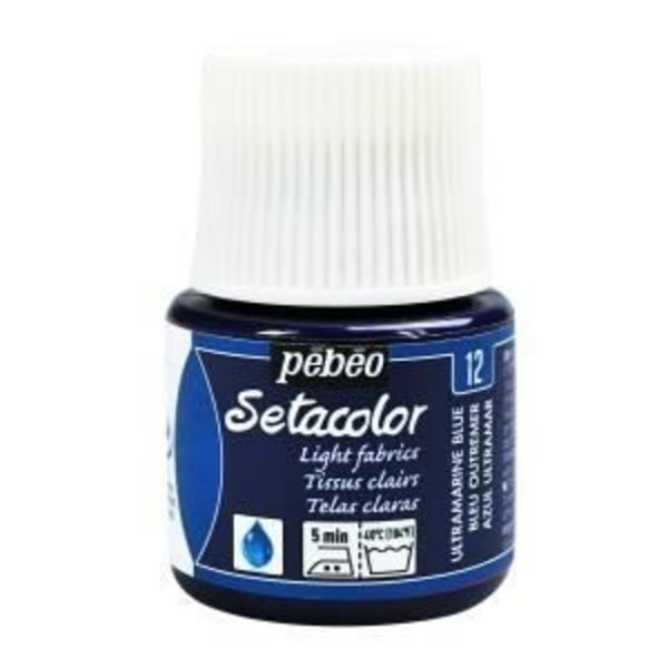 Tygfärg - PéBéo - Sétacolor - Ultramarinblå - 45 ml - Mat finish ultramarinblå