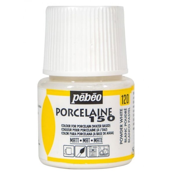 45 ml pullo P150 posliinimaali Matte WHITE POWDER väri Vit