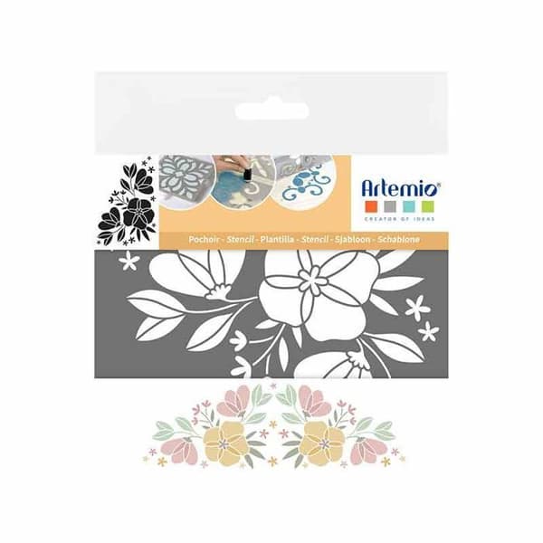Pochoir blomst på vej