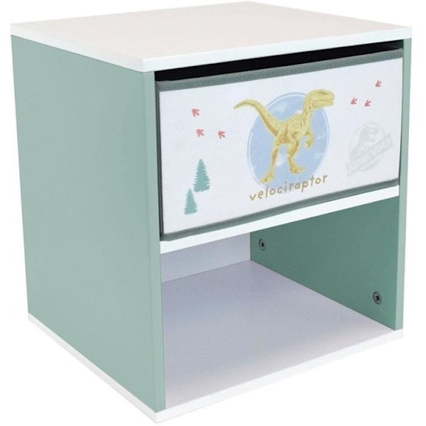 Sengebord med skuffe Dinosaurer - Jurassic Word - SJOVT HUS - H.36 X L.33 X D.30 cm