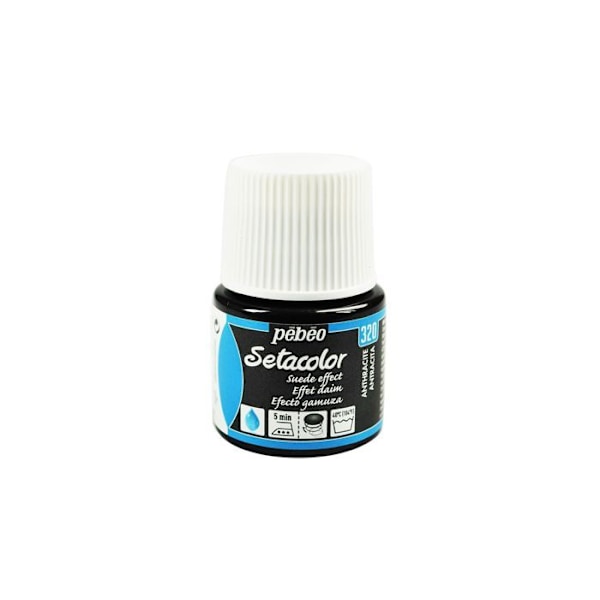 Tygfärg - Pébéo - Setacolor Daim - 45 ml - Klara och pärlemoriga färger - Mjuk effekt Ljusa, pärlande färger