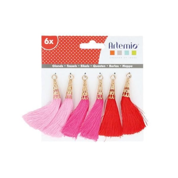 Pompon Rose 6 stycken Rosa