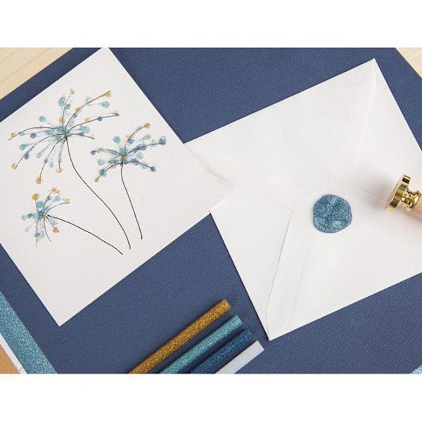 10 glitter limstifter til limpistol 10 x 0,7 cm - blå-lilla Flerfärgad