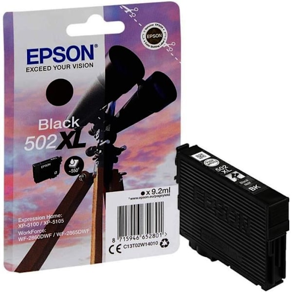 EPSON 502 XL svart bläckpatron - kikare (C13T02W14010)
