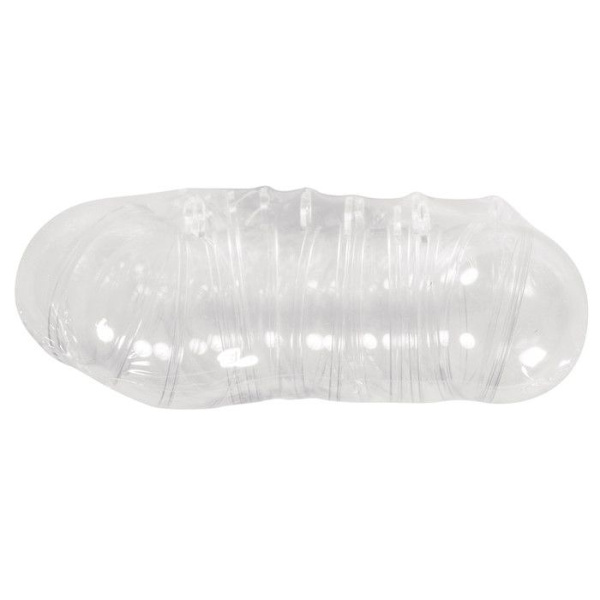 Plastikbold, i 2 dele, 4cm ø, krystal, Sæt med 8 dele