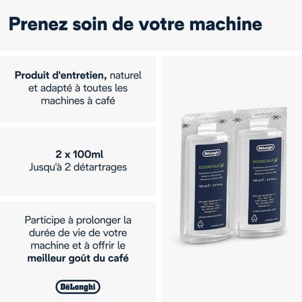 DELONGHI DLS C200 EcoDecalk Mini Afkalkningsmiddel 2x100ml til alle Delonghi kaffemaskiner